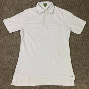 Sid Mashburn Polo Shirt Men's Medium White Pima Cotton Pique Performance Golf